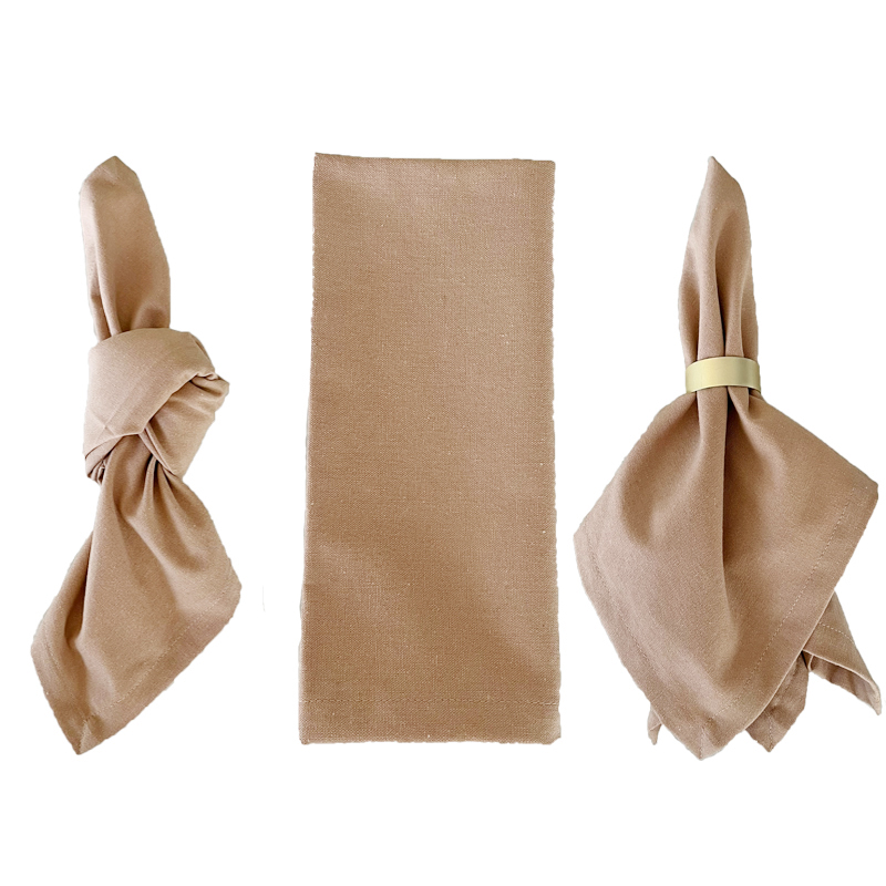 Serviette Leinen 45x45cm | natur braun | mieten | Verleih für Hochzeit geburtstag Event