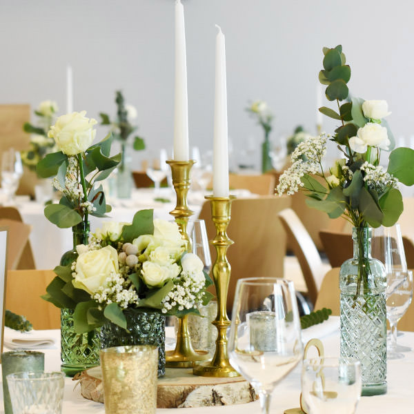 Kerzenständer | Kerzenleuchter | Kerzenhalter 1-arm gold mieten Hochzeit Boho Deko
