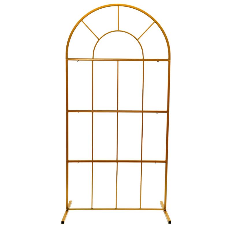 Traubogen Backdrop Round Bow Rundbogen Metall gold für Hochzeit Freie Trauung mieten