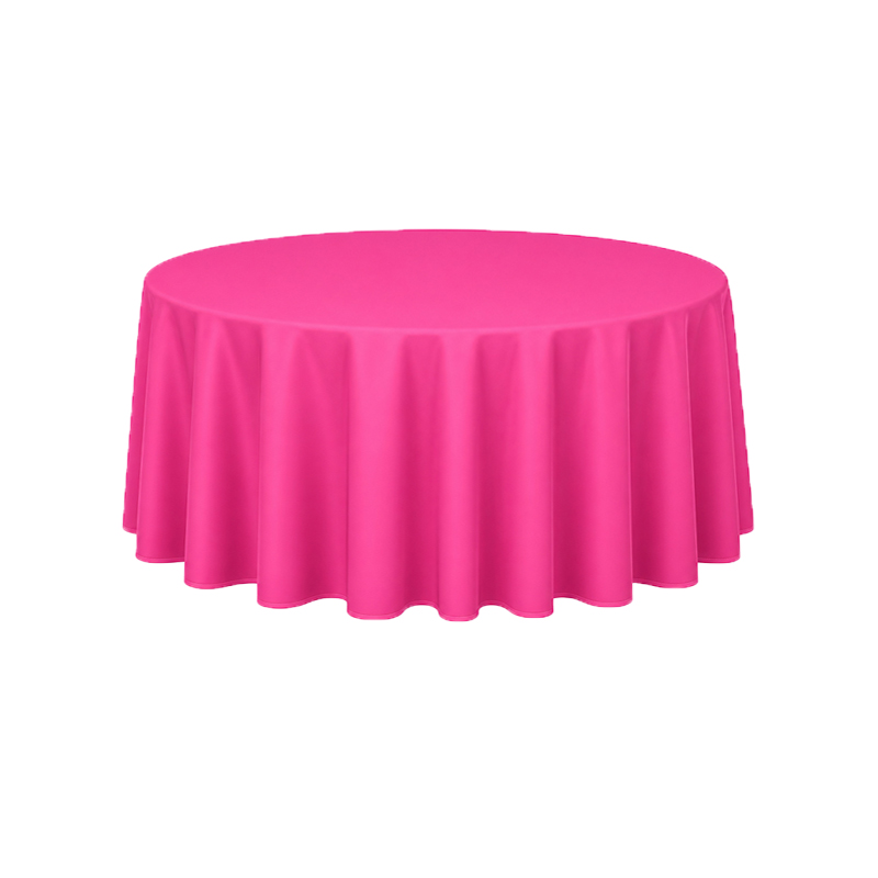 Tischdecke_Polyester_rund_275cm_pink_mieten_I_Verleih_Hochzeit_Feier_Event_Geburtstag_Catering_Firmenevent
