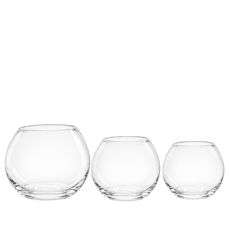 Vase Kugelvase Glas klar mieten Tischdeko Hochzeit, Feier