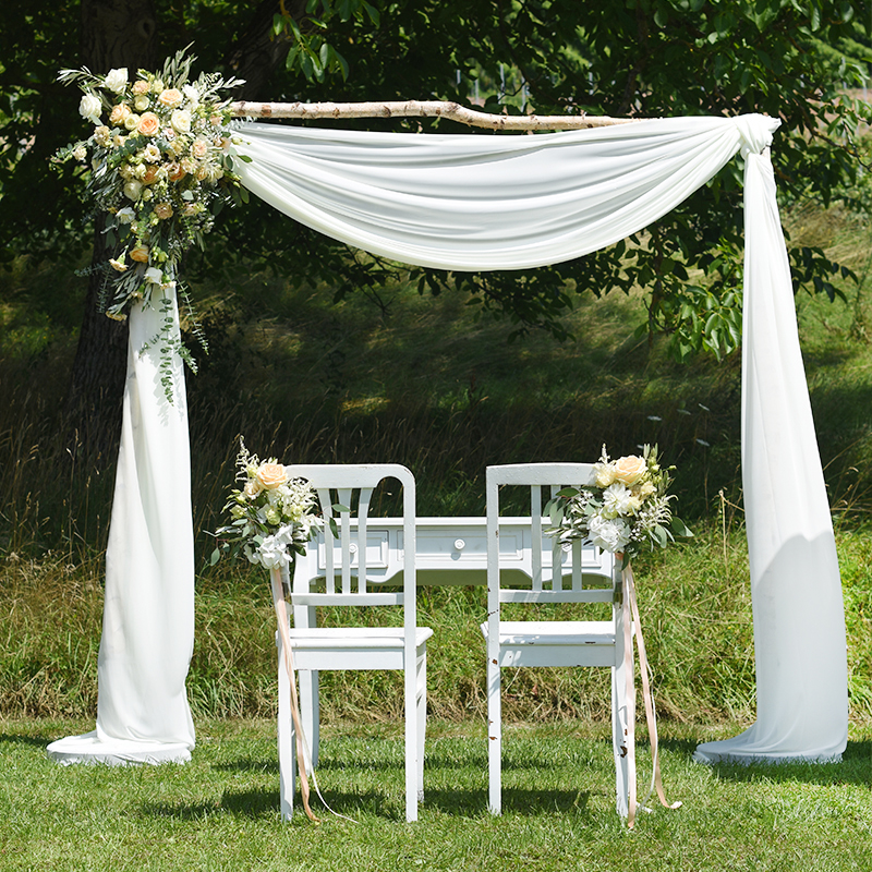 Traubogen Birkenstamm Gestell 2m Hochzeit Freie Trauung [mieten]_2