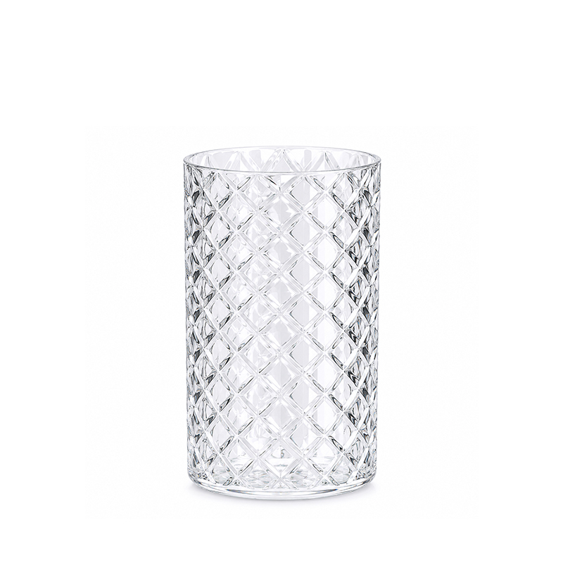 Vase Kristall Zylinder Glas klar mieten Tischdeko Centerpiece Hochzeit Feier