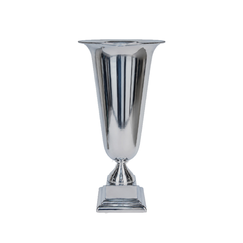 Pokalvase silber hoch Metall mieten Hochzeit, Trauung, Veranstaltung