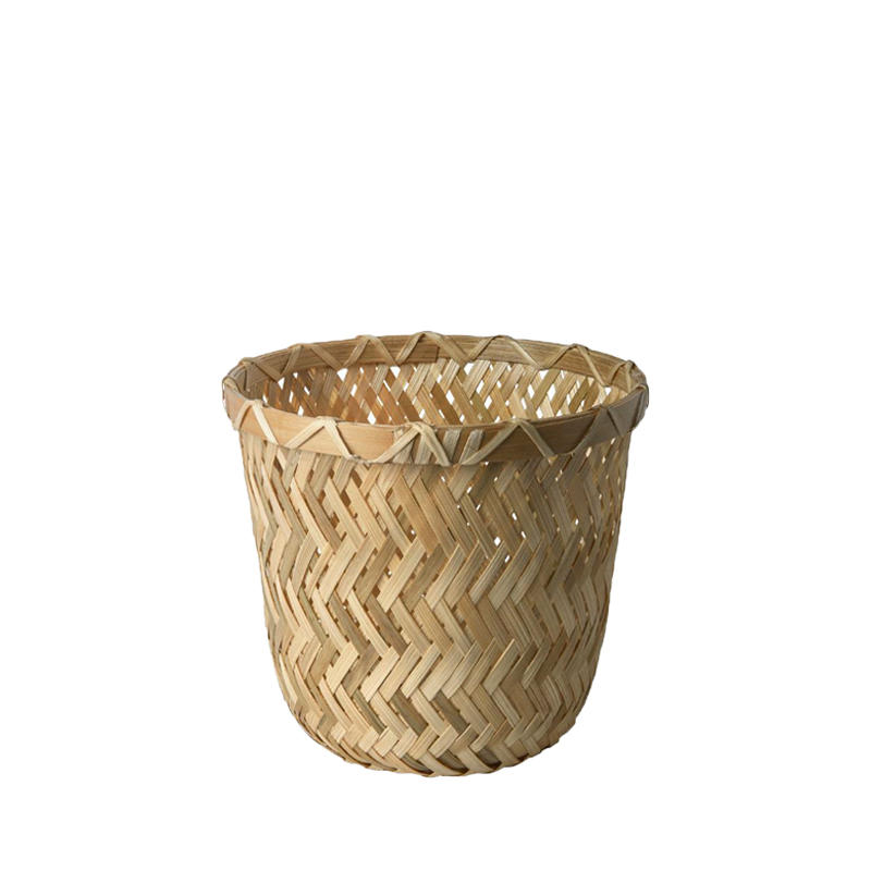 Vase Bambus mittel natur mit Glaseinsatz [mieten]