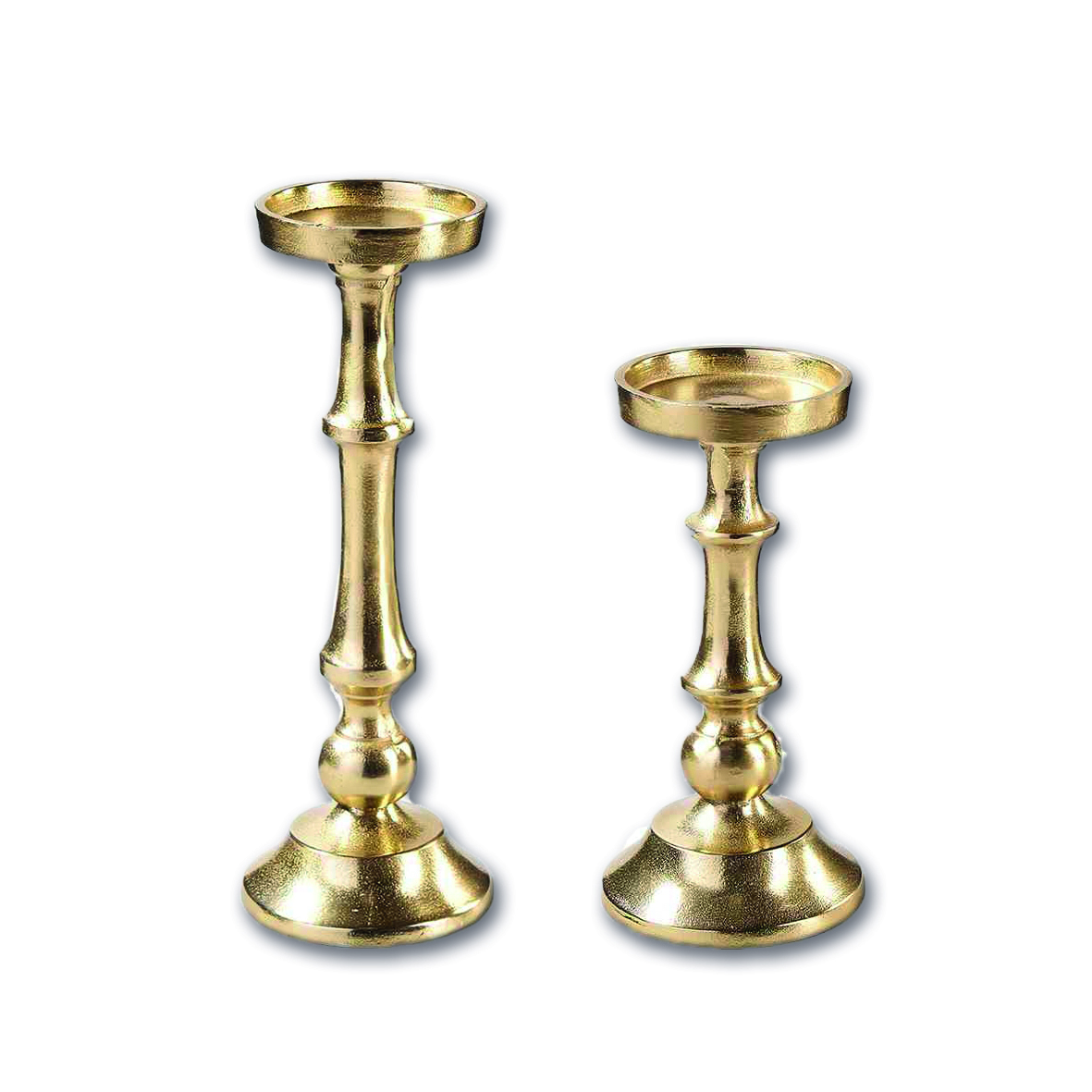 Kerzenständer | Kerzenleuchter 1-arm für Stumpenkerzen gold Hochzeit Feier mieten