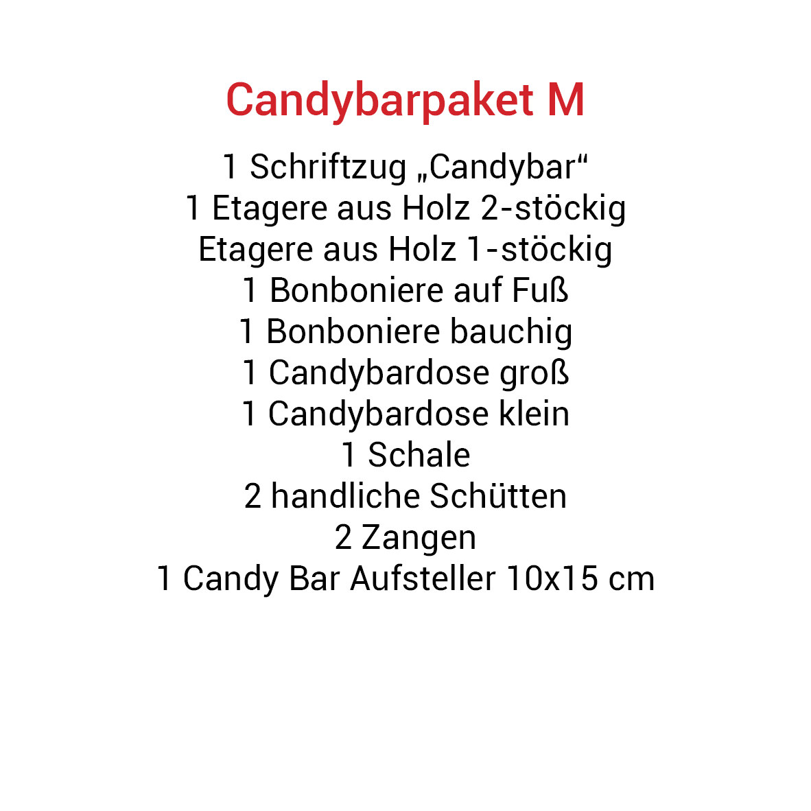 Candybarpaket M mieten Hochzeit und Event