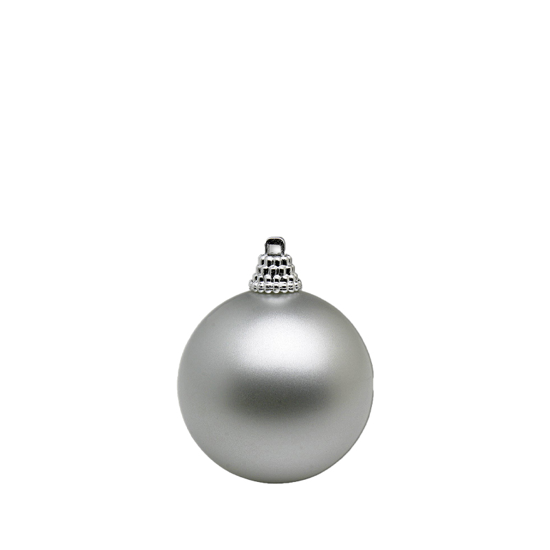Weihnachskugel silber matt | Verleih Deko Weihnachtsfeier [mieten]