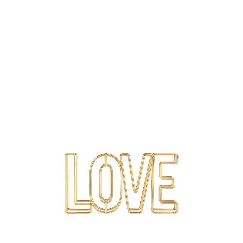 Schriftzug LOVE geometrisch | gold [mieten]