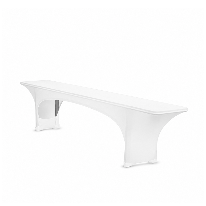 Bierbankhusse weiss stretch weiss 25cm Festbankhussen Festbankgarniturhussen mieten | Verleih