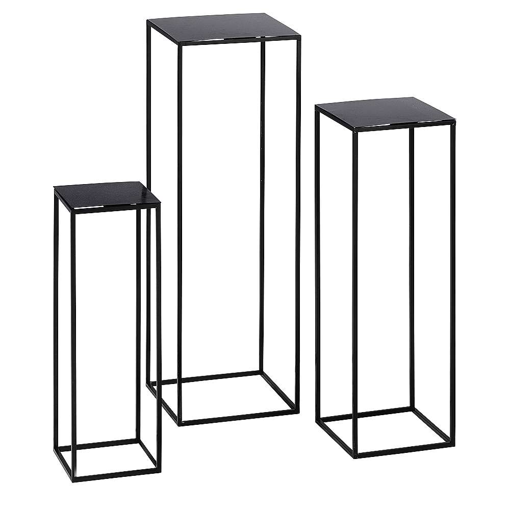 Metalltisch-Set-3-teilig | schwarz [mieten]
