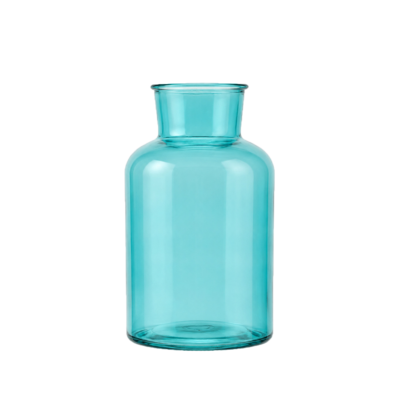 Flaschenvase/ Bodenvase aqua mieten Mottoparty Event Dekoration
