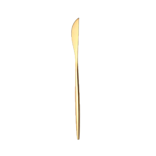 Messer Stiletto in gold glänzend Besteck mieten Hochzeit und Veranstaltung