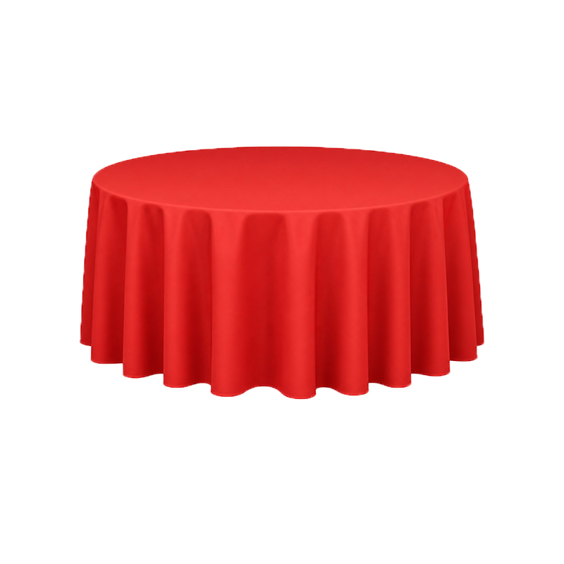 Tischdecke_Polyester_rund_275cm_rot_mieten_I_Verleih_Hochzeit_Feier_Event_Geburtstag_Catering_Firmenevent