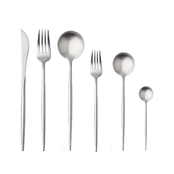 Besteck Stiletto silber Set 6-teilig mieten Verleih Hochzeit und Feier