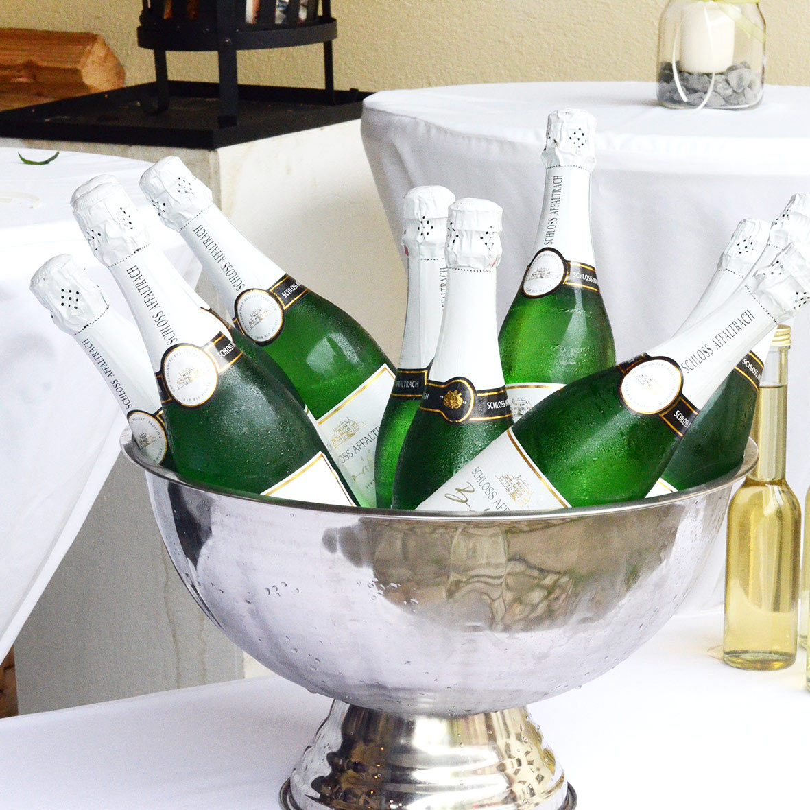 Sektkühler Champagner Kühler silber gross Sektempfang Freie Trauung Hochzeit, Geburtstag, Feier, Veranstaltung_3