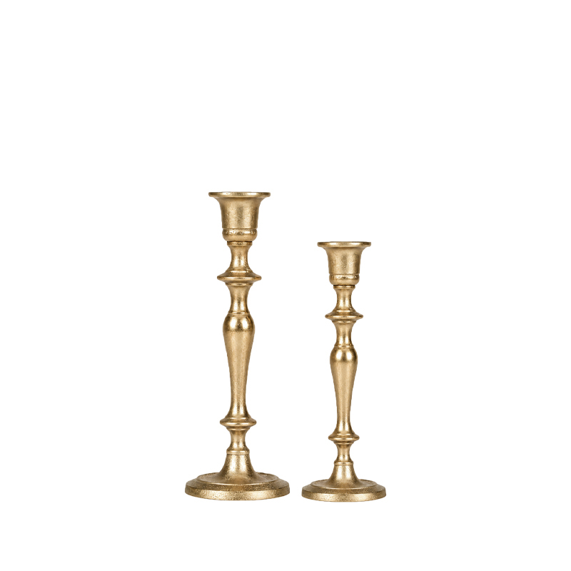 Kerzenständer | Kerzenleuchter | Kerzenhalter 1-arm gold  mieten für Hochzeit, Feier, Veranstaltung