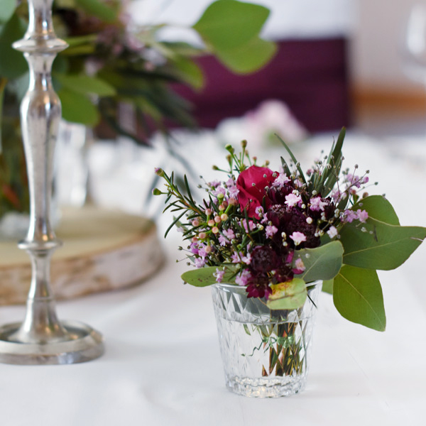 Vase/ Teelichthalter konisch Kristall Raute mieten Tischdeko Hochzeit_4