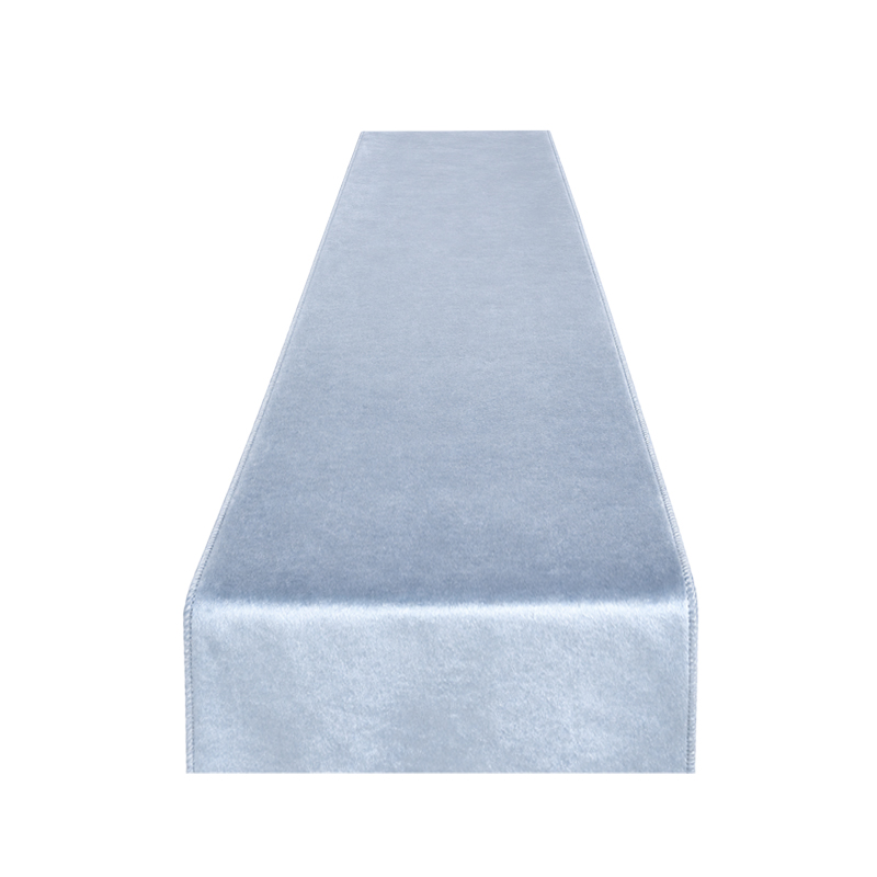 Tischläufer Samt 275 x 30 cm in eisenblau | mieten Hochzeit Party Geburtstag Weihnachtsfeier