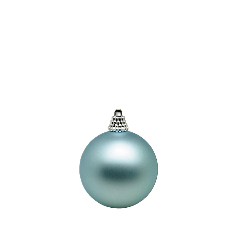 Weihnachtskugel | Kunststoff eisblau lichtblau matt [mieten]