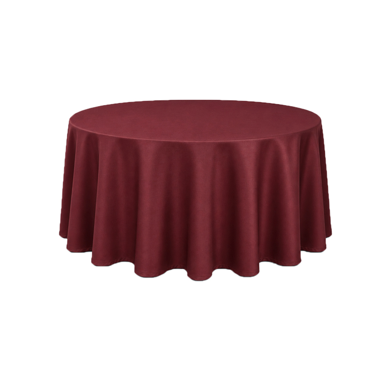 Tischdecke_Polyester_rund_305cm_burgundy_bordeaux_mieten_I_Verleih_Hochzeit_Feier_Event_Geburtstag_Catering_Firmenevent