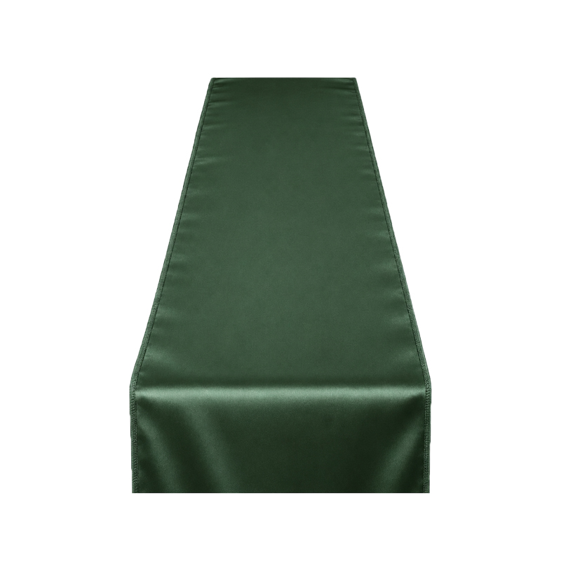 Tischläufer Satin 275 x 30 cm in forest green | mieten Hochzeit Party Geburtstag Weihnachtsfeier