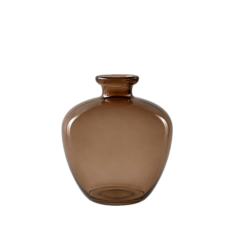 Vase Kugel | Kugelvase | Glas braun mieten Verleih Tischdeko Hochzeit Feier Geburtstag Event