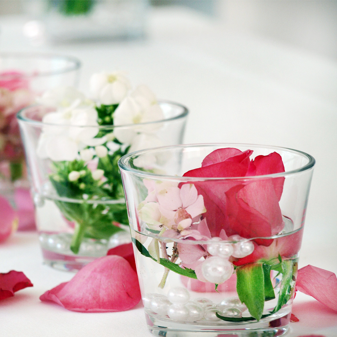 Vase konisch Glas klar mieten Tischdeko Hochzeit, Feier_3