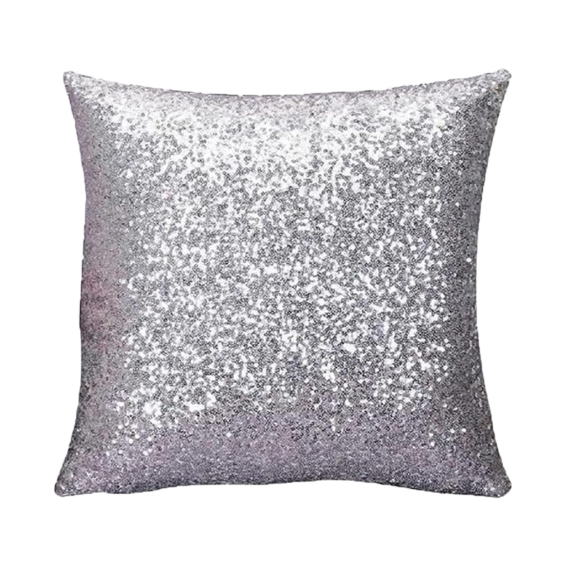 Kissen Pailetten silber mieten für Hochzeit, Geburtstag, Event