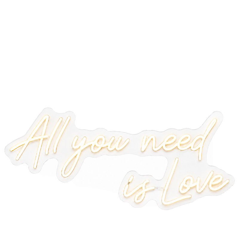LED Schriftzug LED Sign All you need is Love mieten für Hochzeitsdekoration und Trauung Verleih