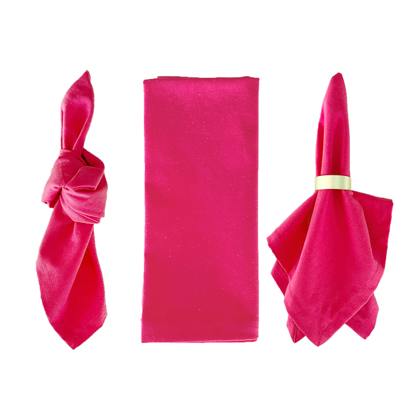 Serviette Leinen 45x45cm |  pink magenta | mieten | Verleih für Hochzeit geburtstag Event