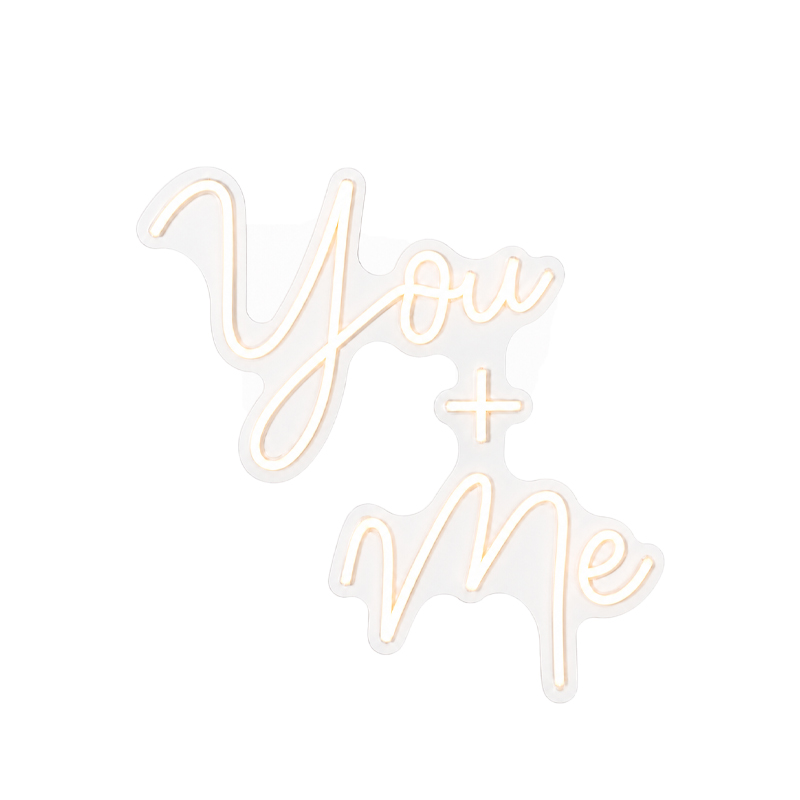 LED Schriftzug LED Sign You + Me Mr Mrs Er Sie mieten für Hochzeitsdekoration und Trauung