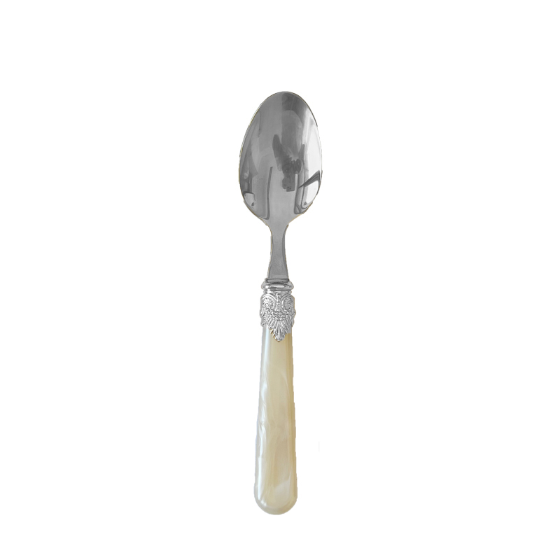 Besteck_Löffel_Bambus_Griff_Perlmutt_Elfenbein_silber_mieten_Verleih_Hochzeit_Firmenfeier_Geburtstag_1