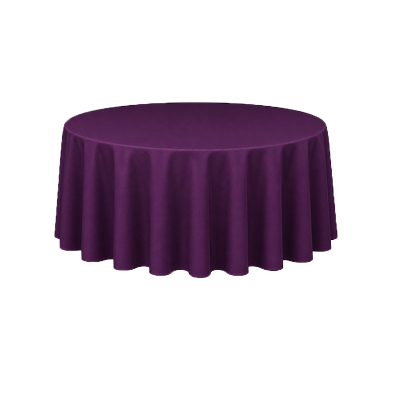 Tischdecke_Polyester_rund_275cm_beere_mieten_I_Verleih_Hochzeit_Feier_Event_Geburtstag_Catering_Firmenevent