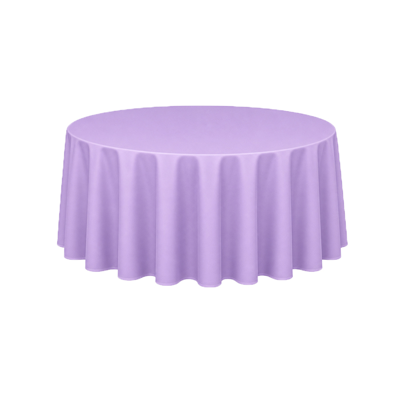 Tischdecke_Polyester_rund_275cm_flieder_mieten_I_Verleih_Hochzeit_Feier_Event_Geburtstag_Catering_Firmenevent