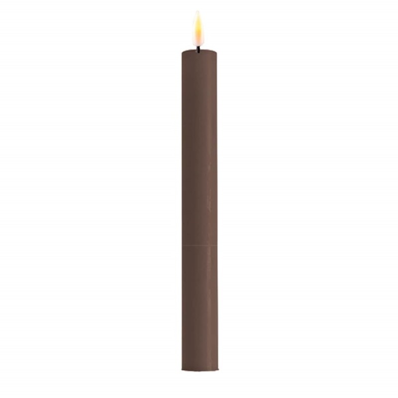 LED Stabkerze Spitzkerze Echtwachs mocca Batterie mieten Hochzeit, Feier, Veranstaltung