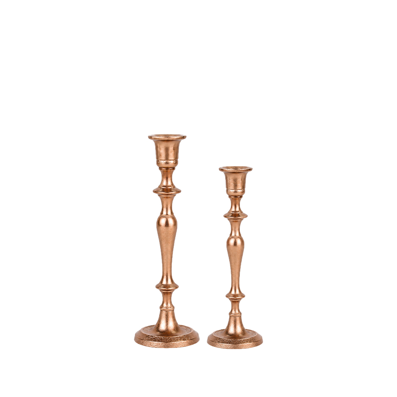 Kerzenständer 1-arm kupfer | roségold mieten für Hochzeit und Event