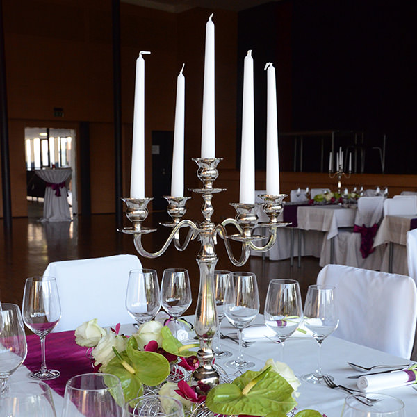 Kerzenständer 5-arm 50cm silber mieten Hochzeit, Feier, Event_3