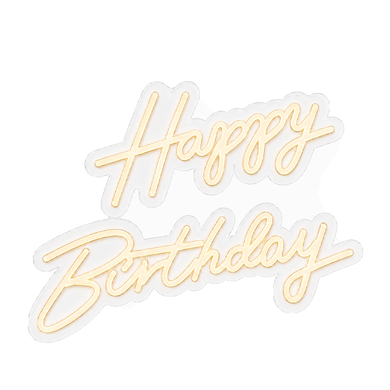 LED Schriftzug LED Sign Happy Birthday mieten für Geburtstag dekoration und Verleih Trauung