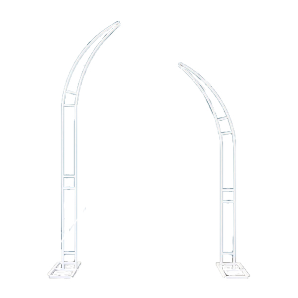 Backdrop Traubogen, Metall weiss 2-teilig Freie Trauung [mieten]
