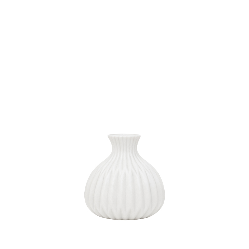 Vase Flaschenvase Rille Keramik weiss Mieten Tischdeko Hochzeit Feier 3
