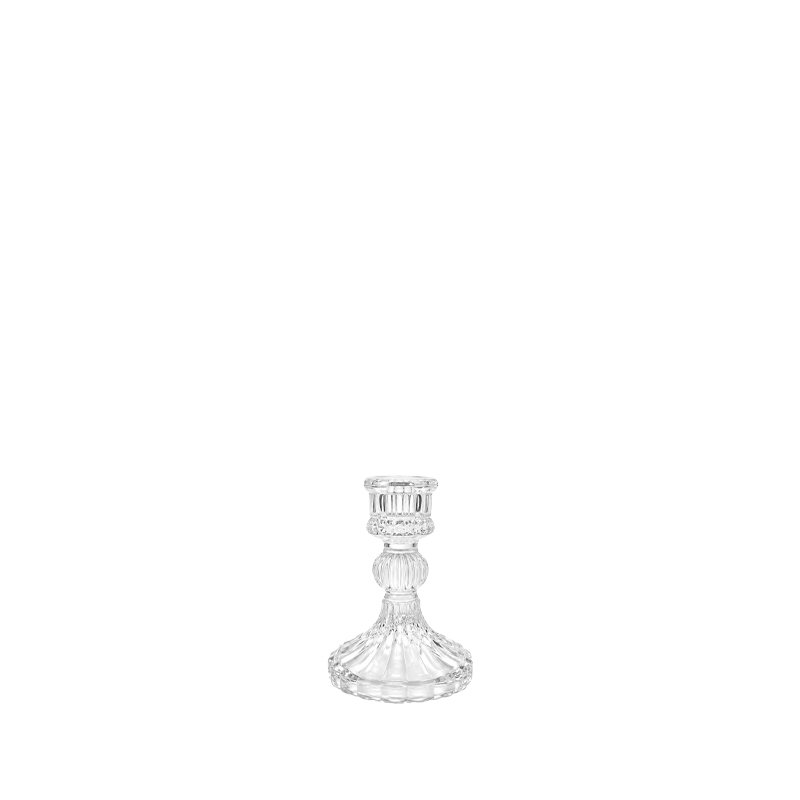 Kerzenständer | 1-arm Kristall Glas | Kerzenhalter | Kerzenleuchter Hochzeit Feier mieten