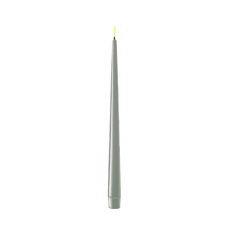 LED_Spitzkerze_salbeigruen_dustygreen_Batterien_Akku_mieten_Hochzeit_Tischdeko