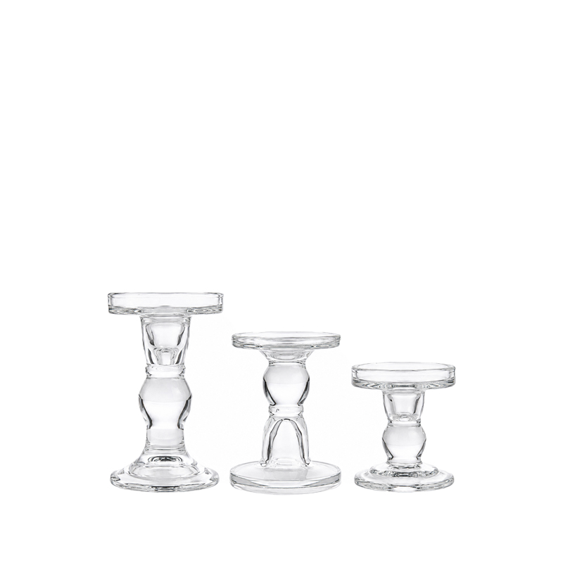 Kerzenständer für Stumpenkerzen Glas | Kerzenhalter | Kerzenleuchter [mieten]