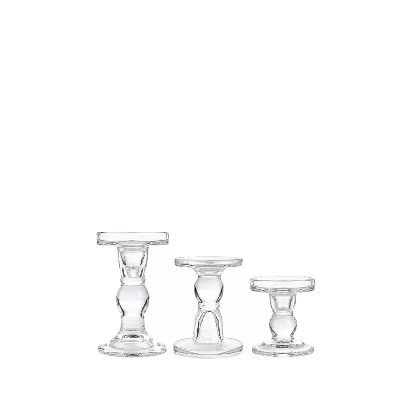 Kerzenständer für Stumpenkerzen Glas | Kerzenhalter | Kerzenleuchter [mieten]
