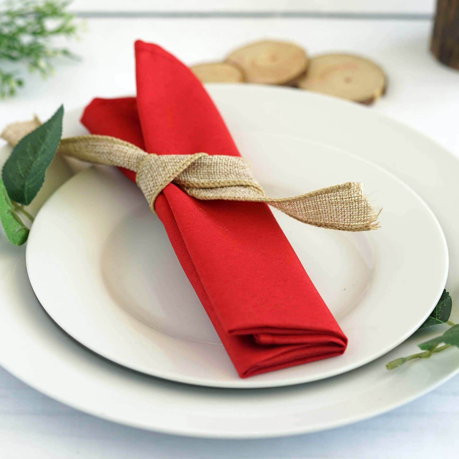 Serviette Polyester rot mieten | Verleih Hochzeit Event