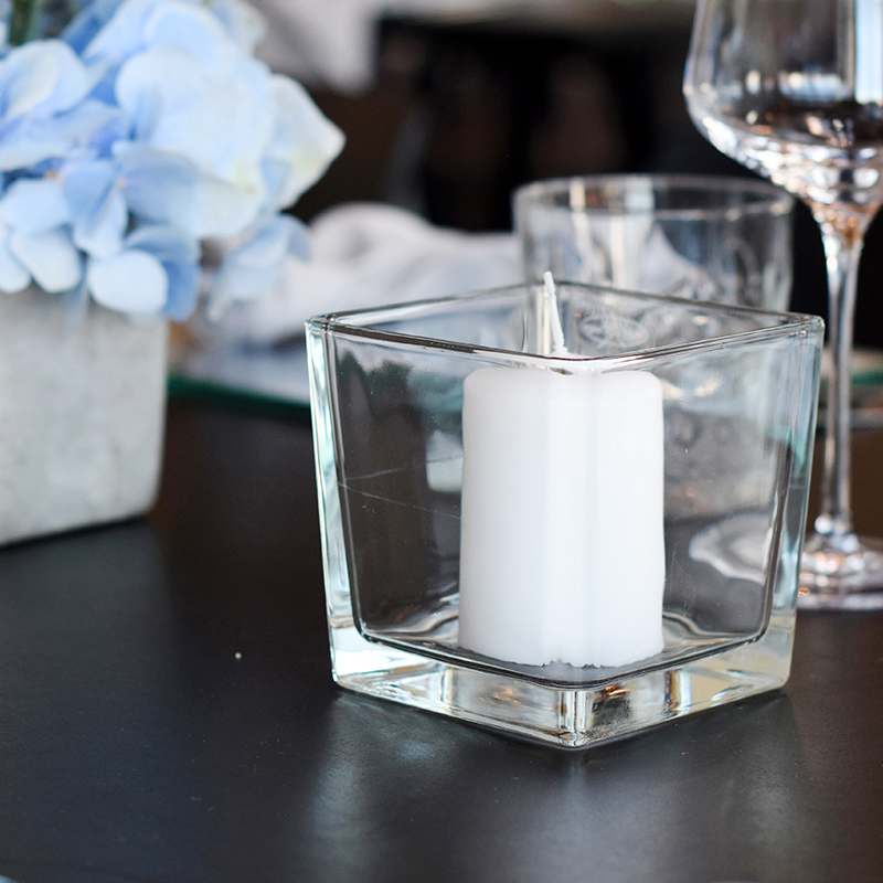 Vase_Würfel_Glas_klar_mieten_Firmen_Event