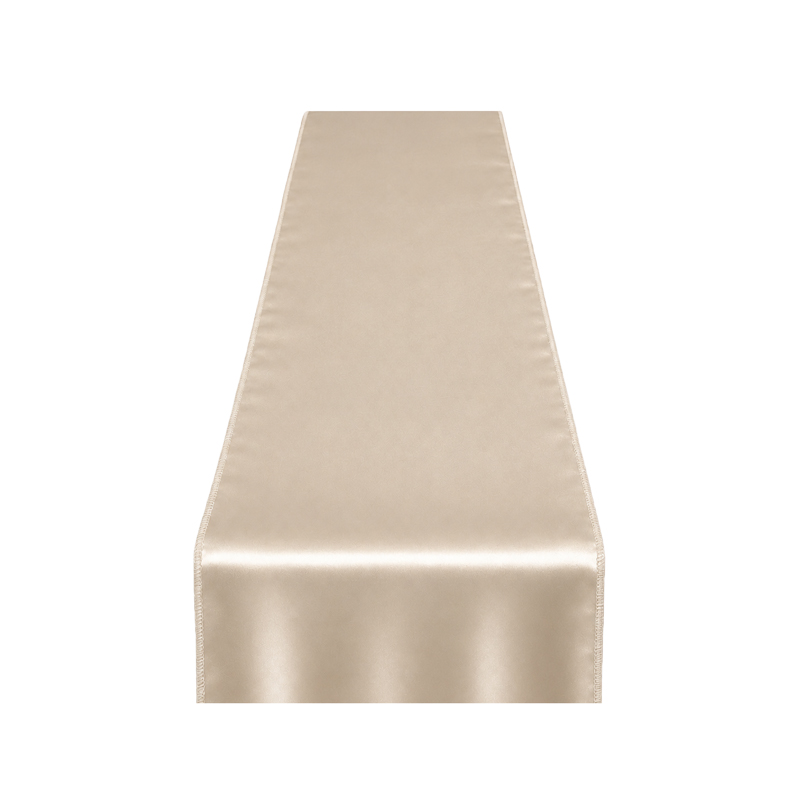 Tischläufer Satin 275 x 30 cm in beige | mieten Hochzeit Party Geburtstag Weihnachtsfeier