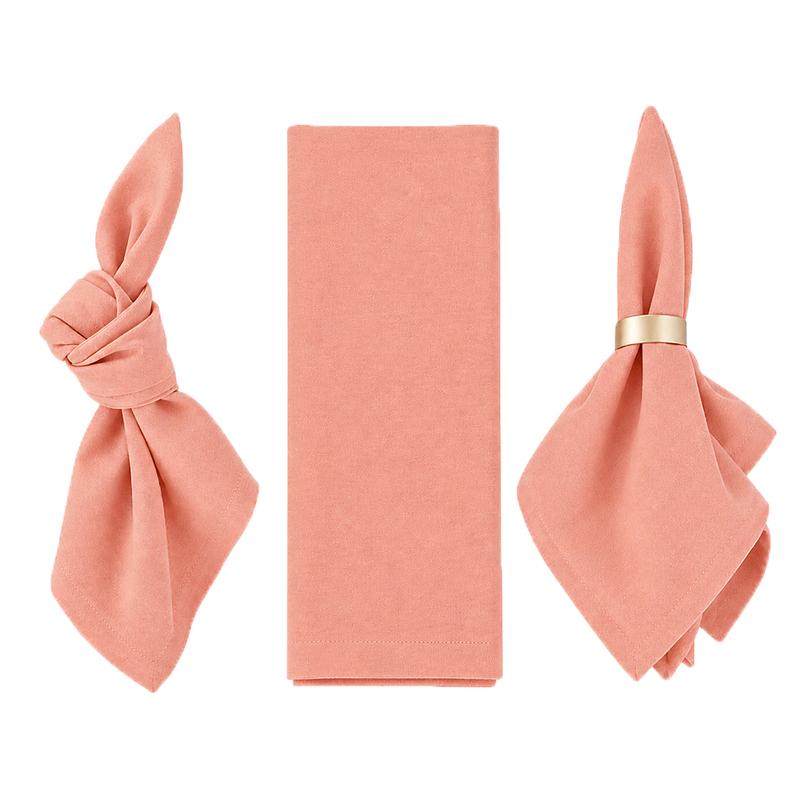 Serviette Leinen 45x45cm | apricot peach | mieten | Verleih für Hochzeit geburtstag Event