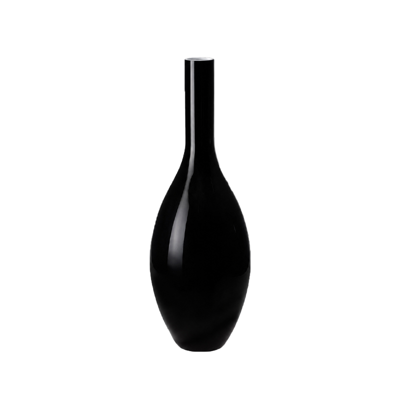 Vase Kegel Schwarz hoch Deko Raum Bühne Säule Hochzeit Event mieten